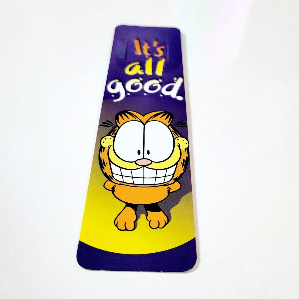 Vintage 90s Garfield Tab Bookmark All Good Jim Davis comic PAWS USA 1998 Antioch